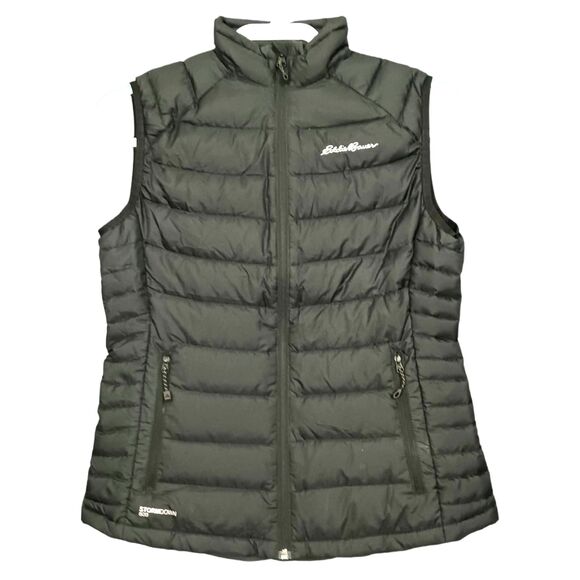 Eddie Bauer Puffer Vest Womens XS First Ascent Storm Down 800 Black - Picture 1 of 9